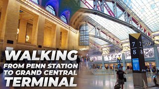 Walking NYC  Penn Station to Times Square amp Grand Central Terminal July 2021 [upl. by Airamesor]