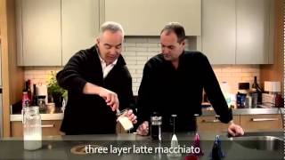 aerolatte  milk frother makes three layer caffè latte macchiato [upl. by Apul]