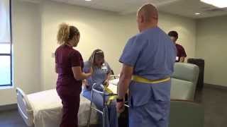 Physical Therapy Transfer Training  How To Transfer From Wheelchair To Bed [upl. by Holmes937]