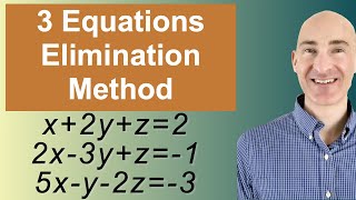 Solving Systems of 3 Equations Elimination [upl. by Nila]