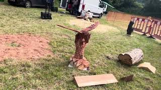 A fabulous range of wooden sculpture at Caerleon festival 2024 [upl. by Ajani355]