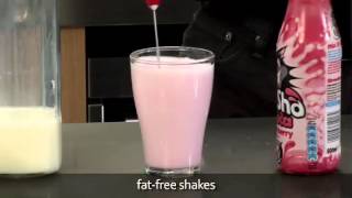 How to make a fat free milkshake using an aerolatte milk frother [upl. by Daisey]