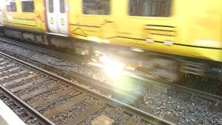 Merseyrail 507 009 making arcs at Birkdale station [upl. by Tsepmet]